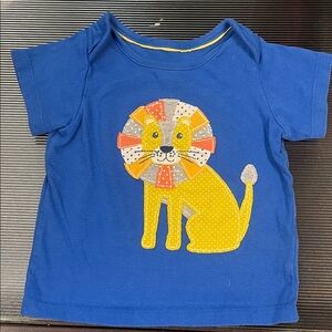 Baby Boden Royal Blue T-Shirt with Colorful Lion